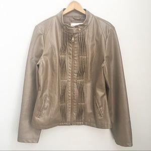 Frida G Faux Leather Moto Jacket